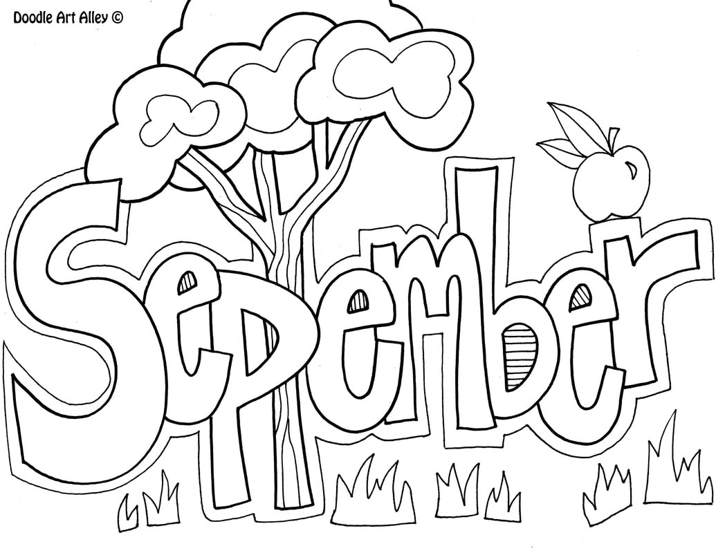 September Coloring Pages DOODLE ART ALLEY September Coloring Pages DOODLE ART ALLEY