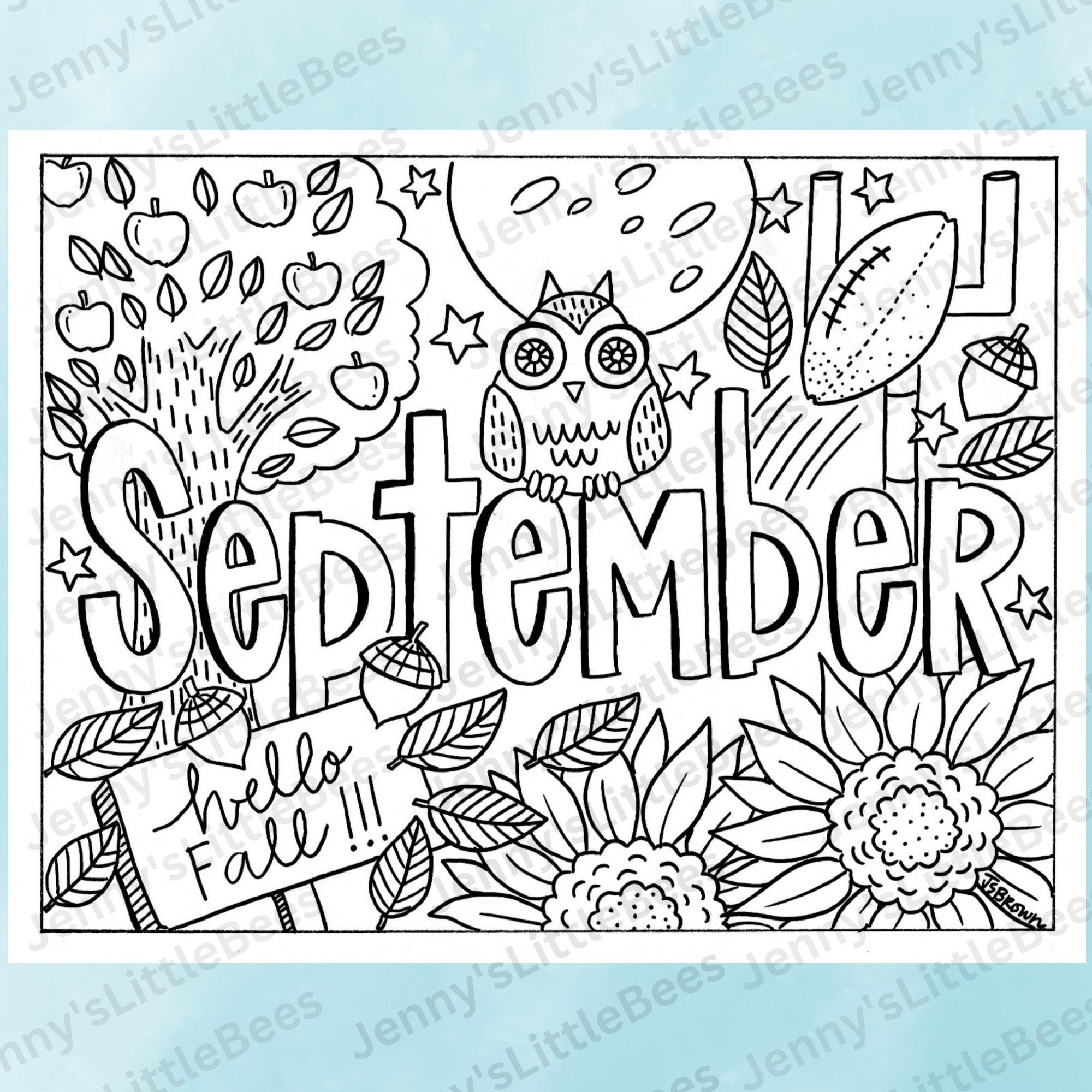 september coloring page september coloring page