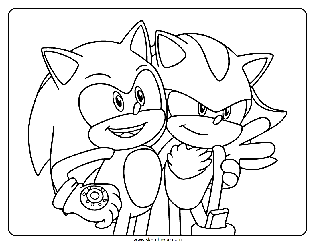 sonic coloring pages