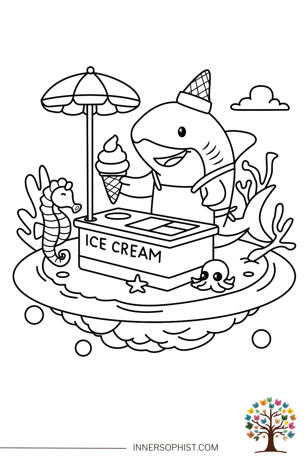 sharks coloring pages