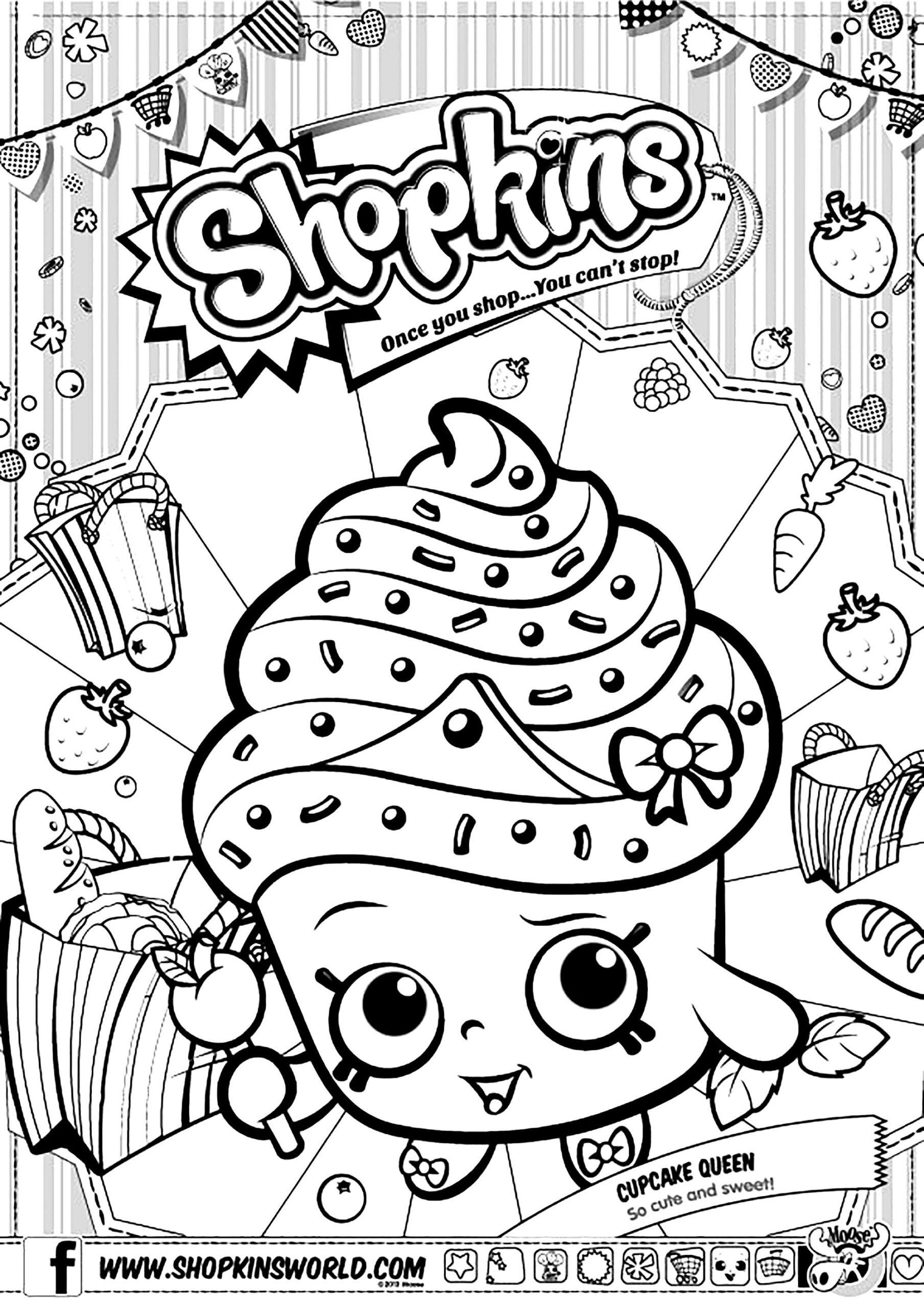 Shopkins Cupcake Queen Shopkins Coloring Pages
