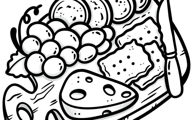 Simple Food Coloring Pages Digital Download 15 Pages Ally Art