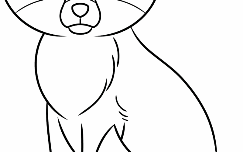 Simple Fox Coloring Page Easy Drawing Guides