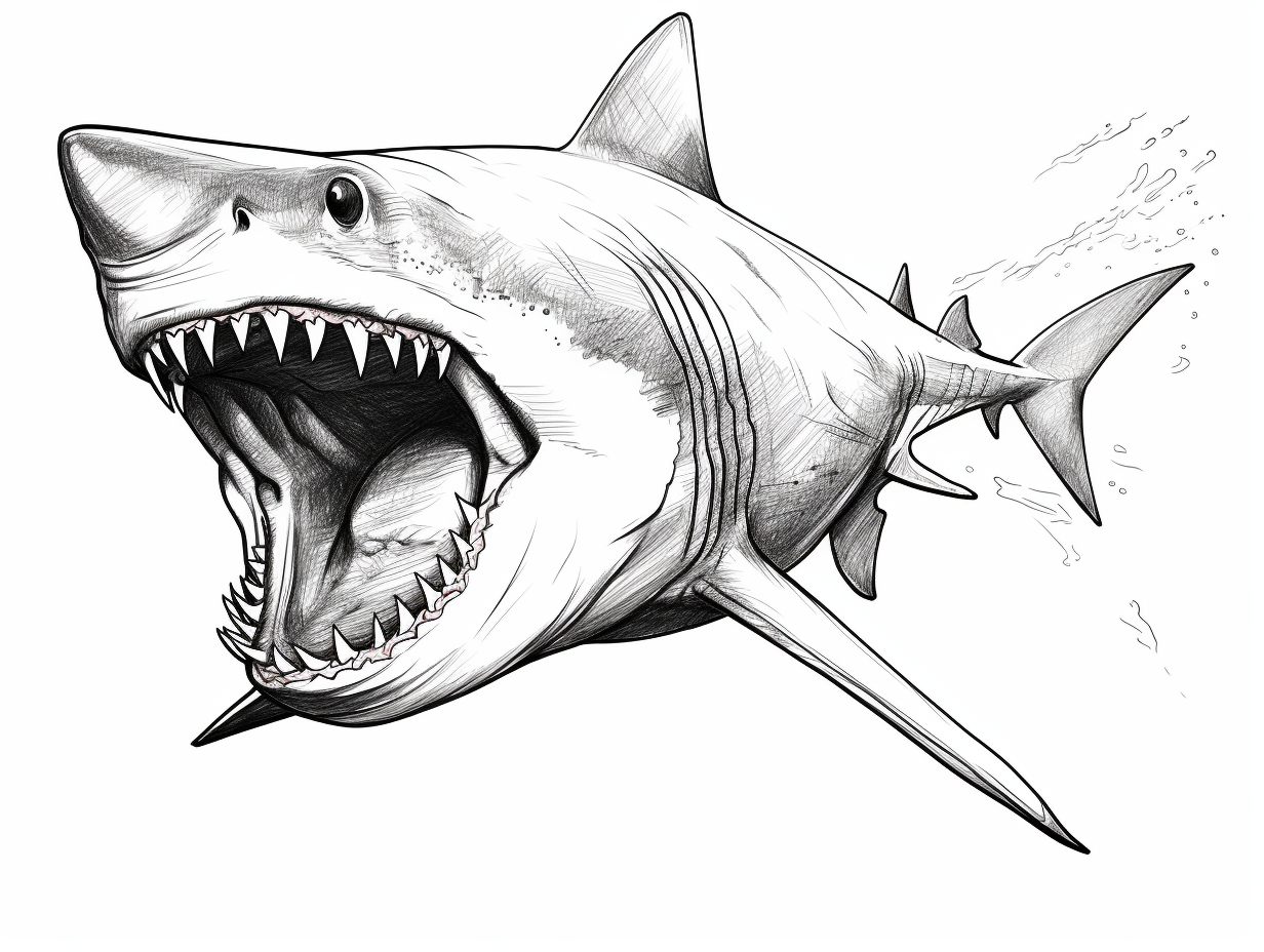megalodon coloring page megalodon coloring page