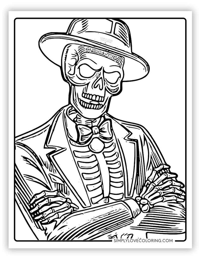 Skeleton Coloring Pages Free PDF Printables Simply Love Coloring Skeleton Coloring Pages Free PDF Printables Simply Love Coloring