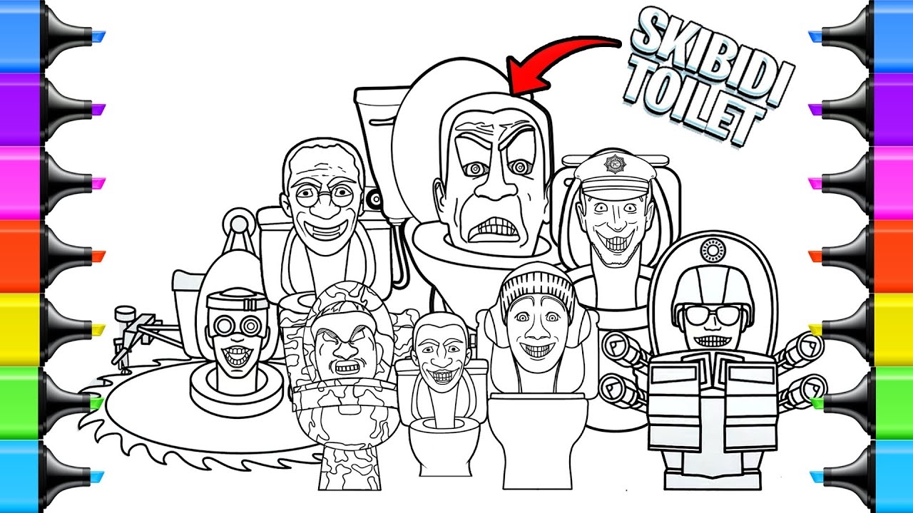 SKIBIDI TOILET Skibidi Toilet 1 52 Episode Coloring Pages How To Color NCS YouTube SKIBIDI TOILET Skibidi Toilet 1 52 Episode Coloring Pages How To Color NCS YouTube