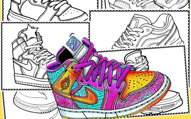 Sneaker Coloring Sheets Relaxing Coloring Activity Relaxing Stress Made By Teachers