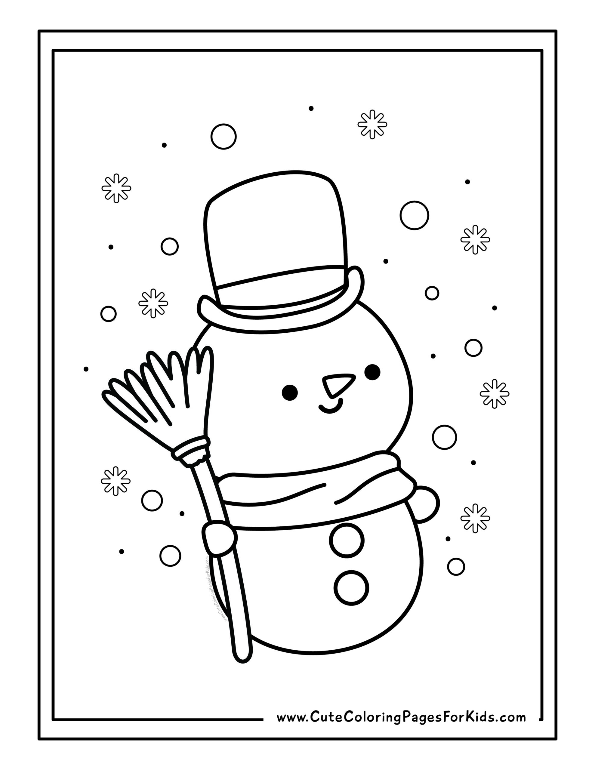 Snowman Coloring Pages Free Printable PDFs Cute Coloring Pages For Kids Snowman Coloring Pages Free Printable PDFs Cute Coloring Pages For Kids