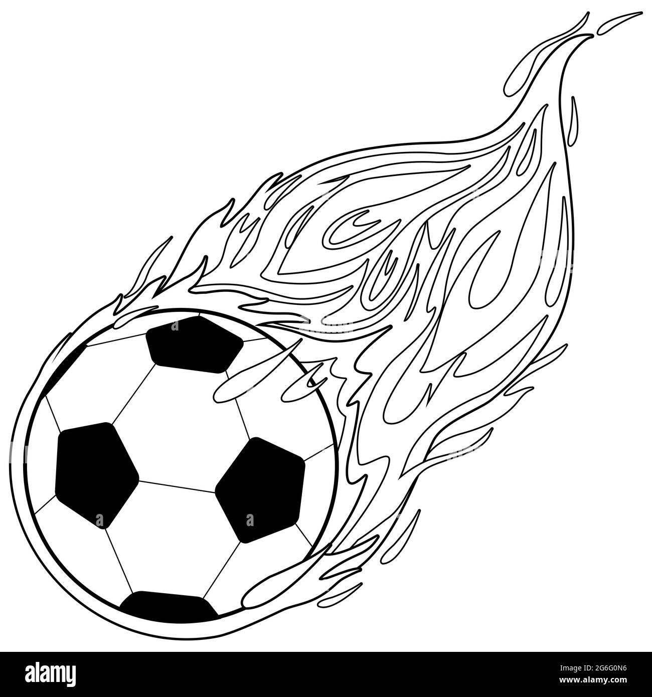 Soccer Ball On Fire Black And White Coloring Page Stock Photo Alamy Soccer Ball On Fire Black And White Coloring Page Stock Photo Alamy