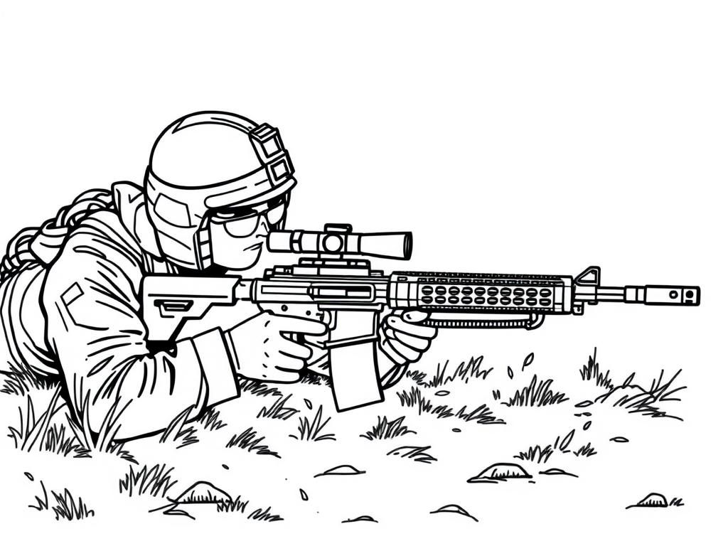 coloring army pages