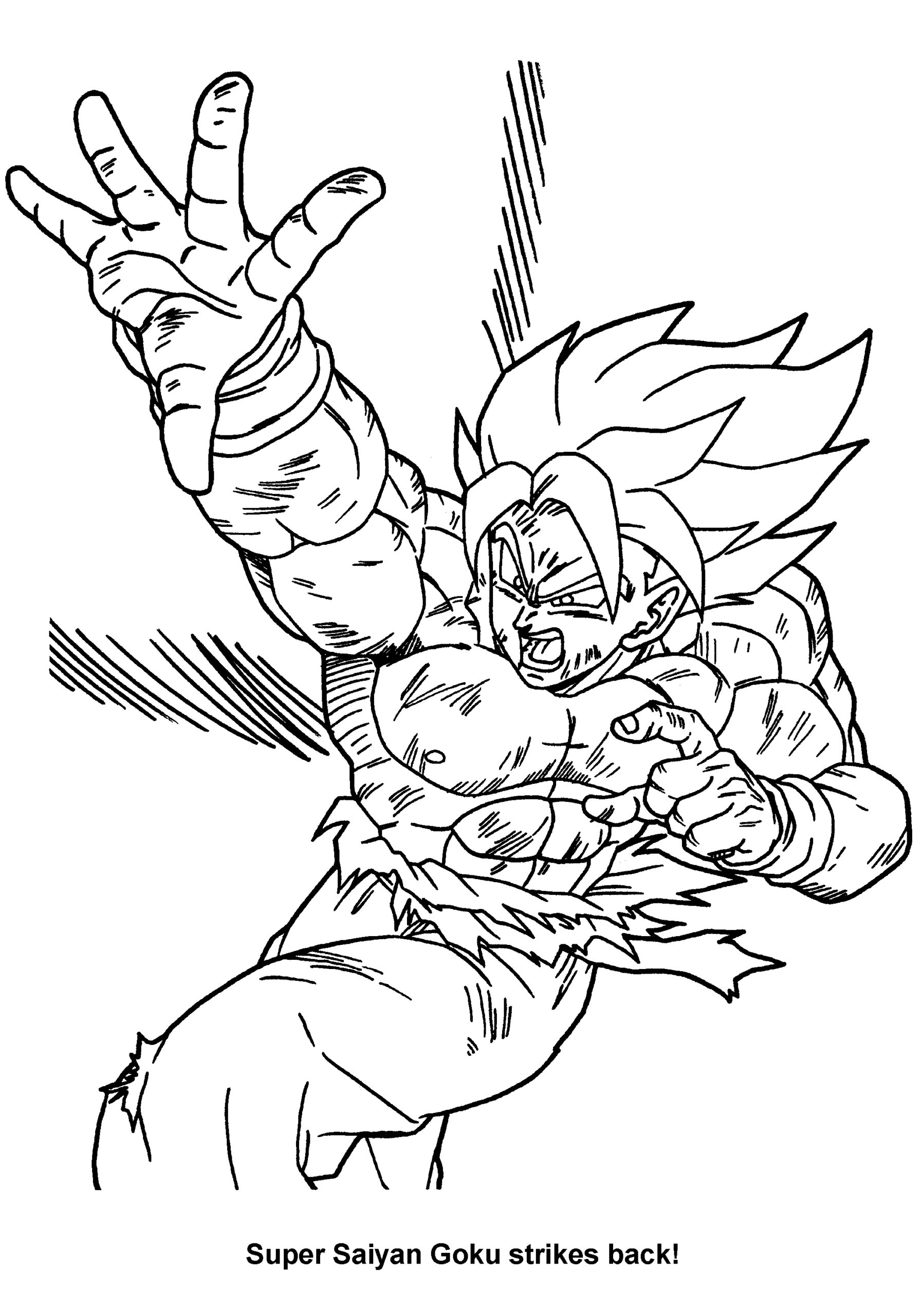 Songoku Super Saiyajin Dragon Ball Coloring Pages