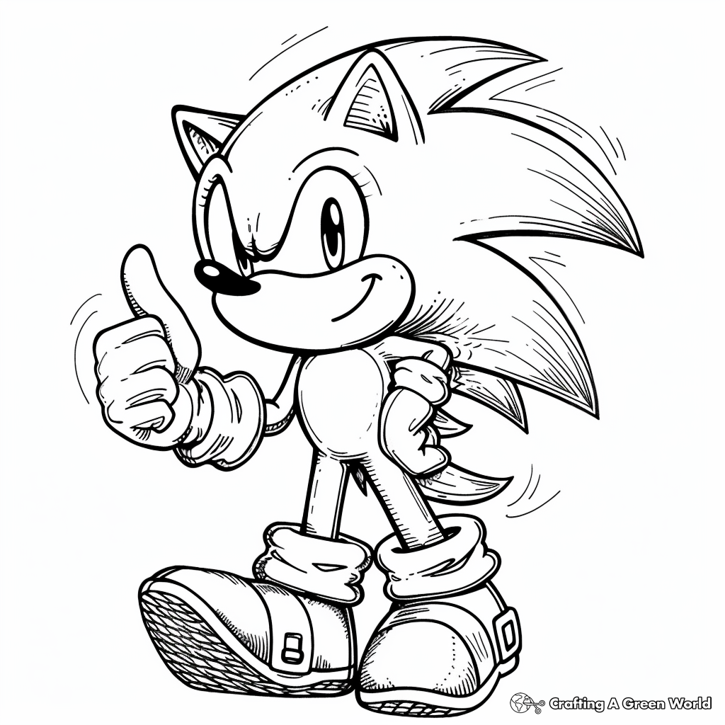 sonic 2 coloring pages