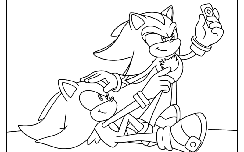 Sonic And Shadow Coloring Page Sketch Repo