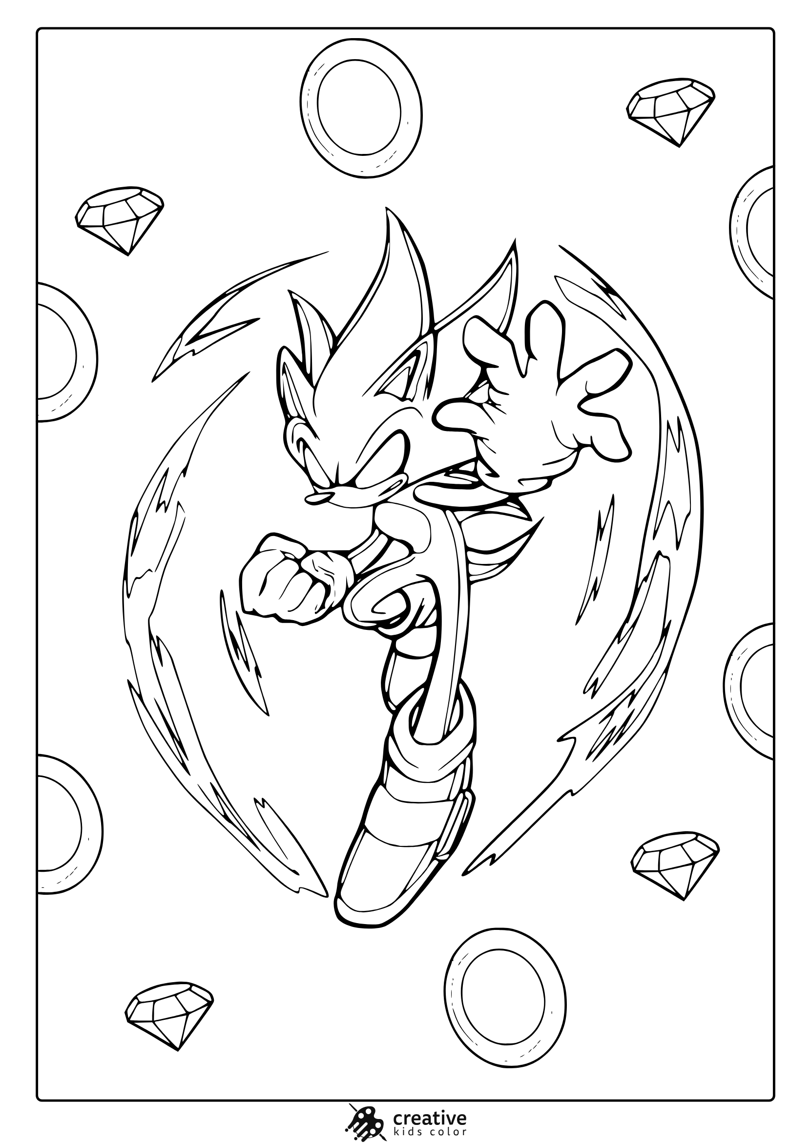 Sonic Coloring Pages 40 Free Printable PDF 