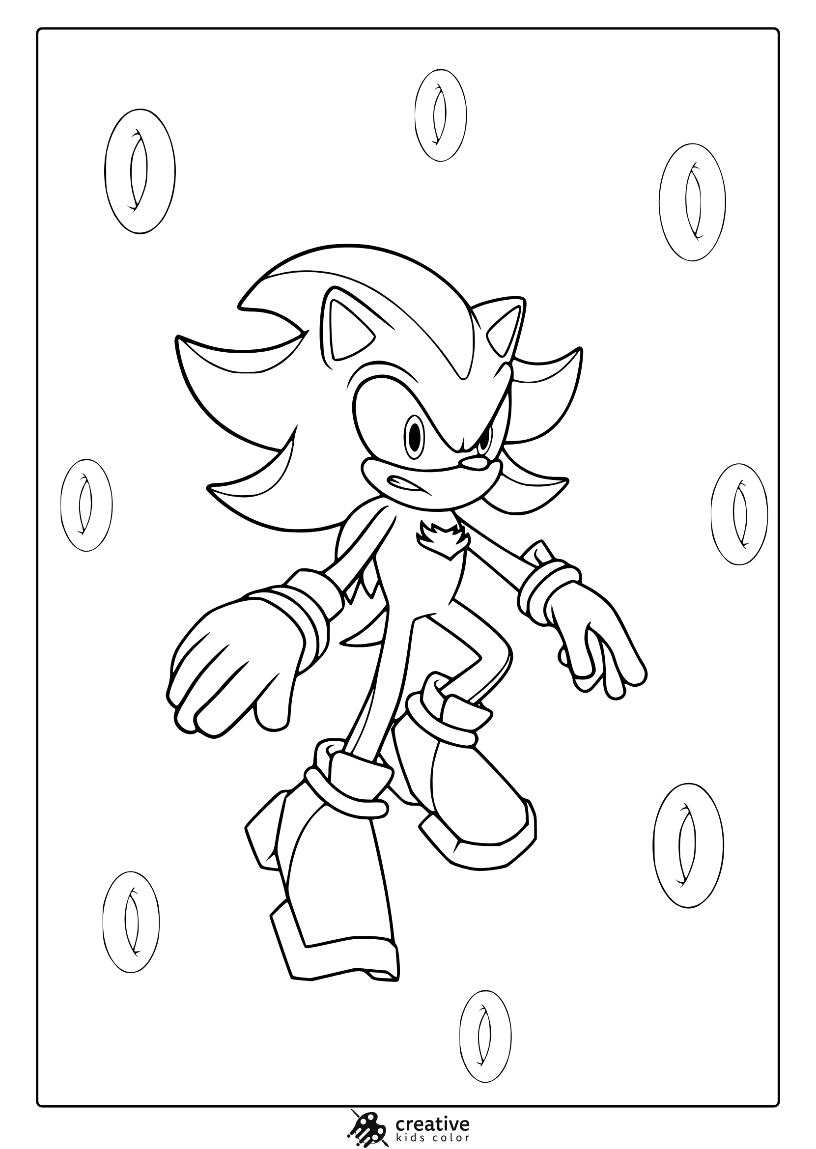 Sonic Coloring Pages 40 Free Printable PDF 