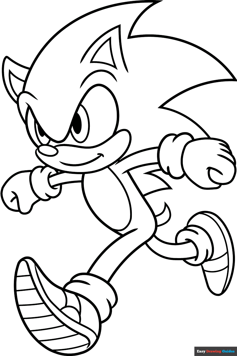 free coloring pages sonic