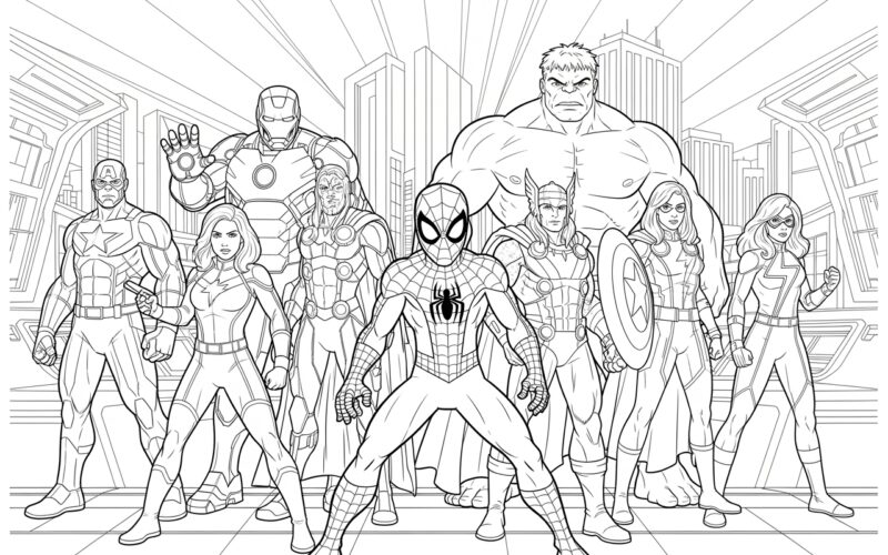 Spider Man Avengers Coloring Pages Free Printables