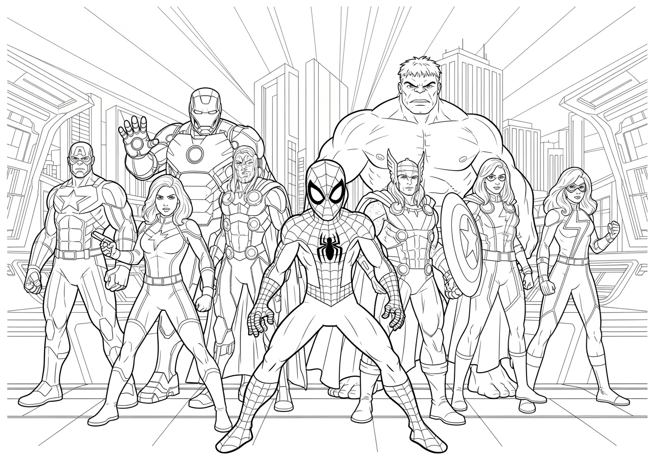 Spider Man Avengers Coloring Pages Free Printables