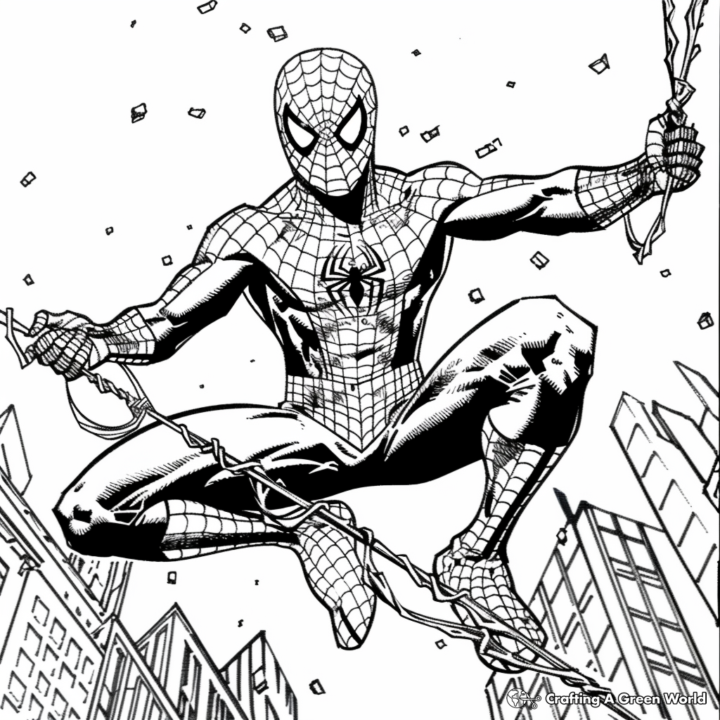 spider man color pages