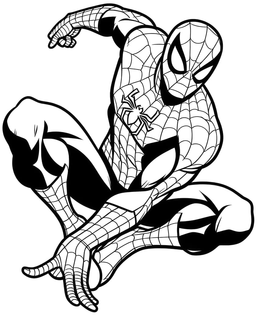 spiderman coloring page