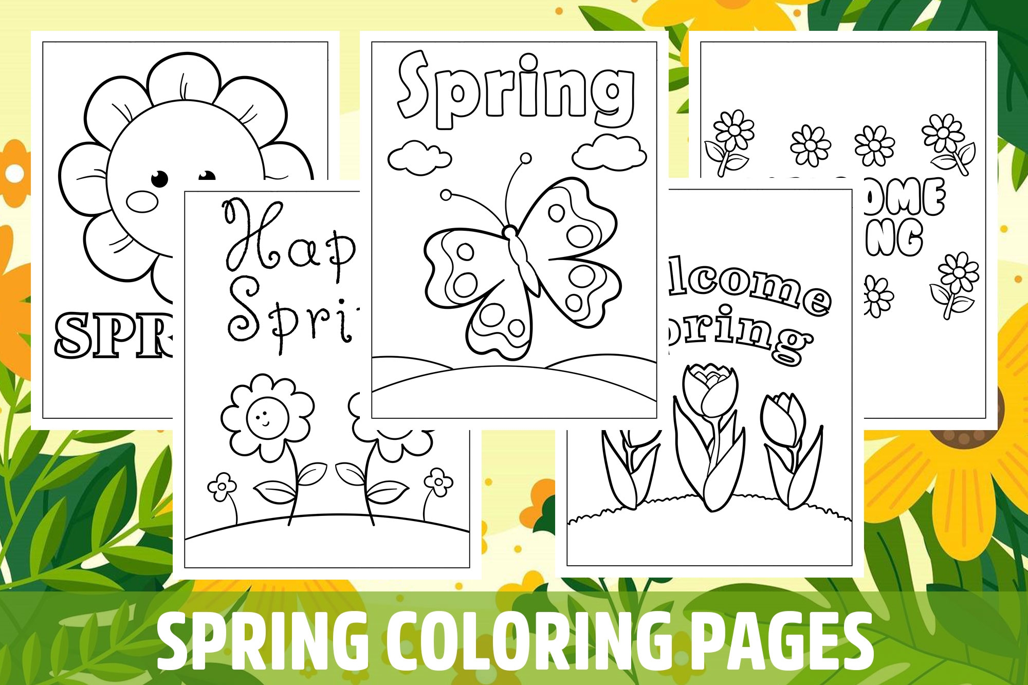 Spring Coloring Pages For Kids Girls Boys Teens Birthday School Activity Made By Teachers