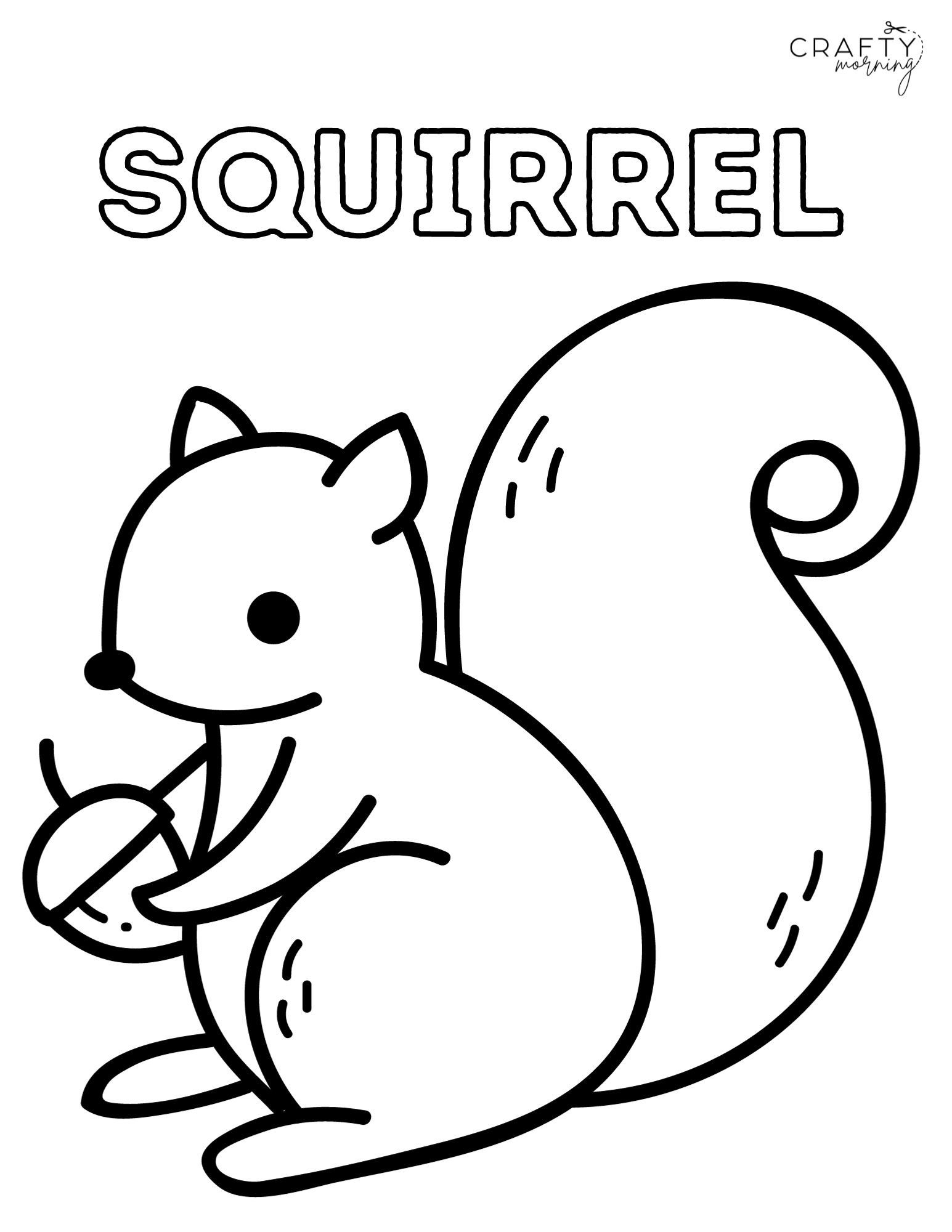 squirrel coloring pages