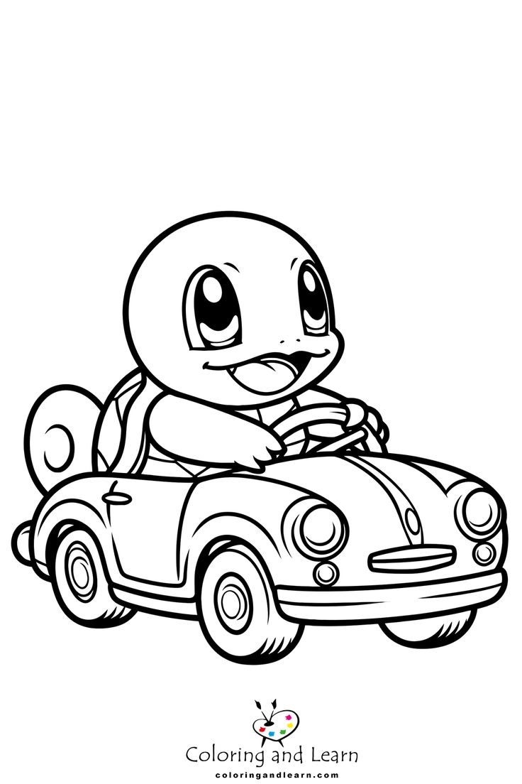 Squirtle Coloring Pages Coloringandlearn