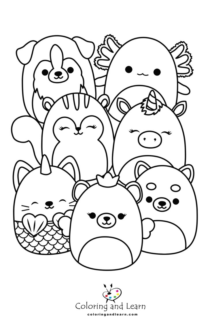 squishmallow coloring pages