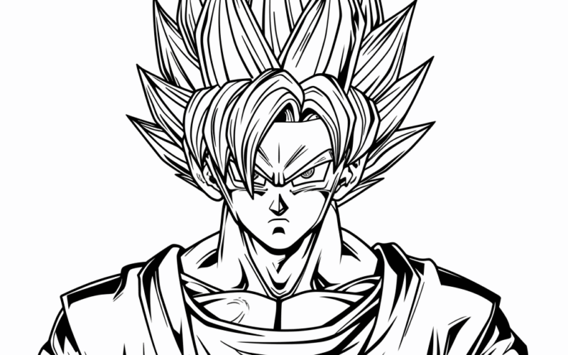 SSJ Goku Coloring Pages Free Printable