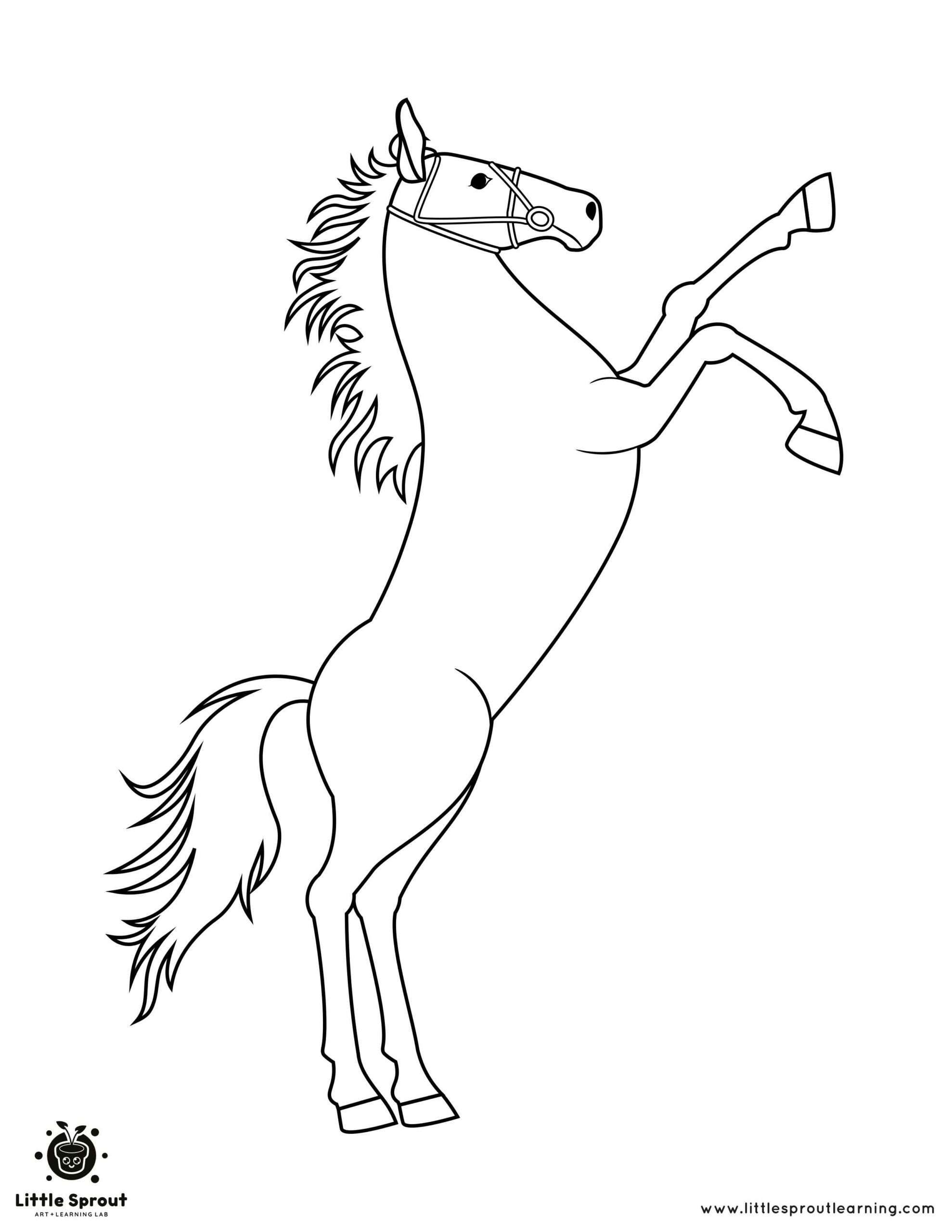 coloring page horse