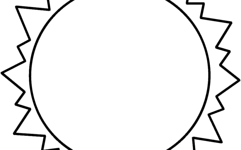 Sun Coloring Page Space