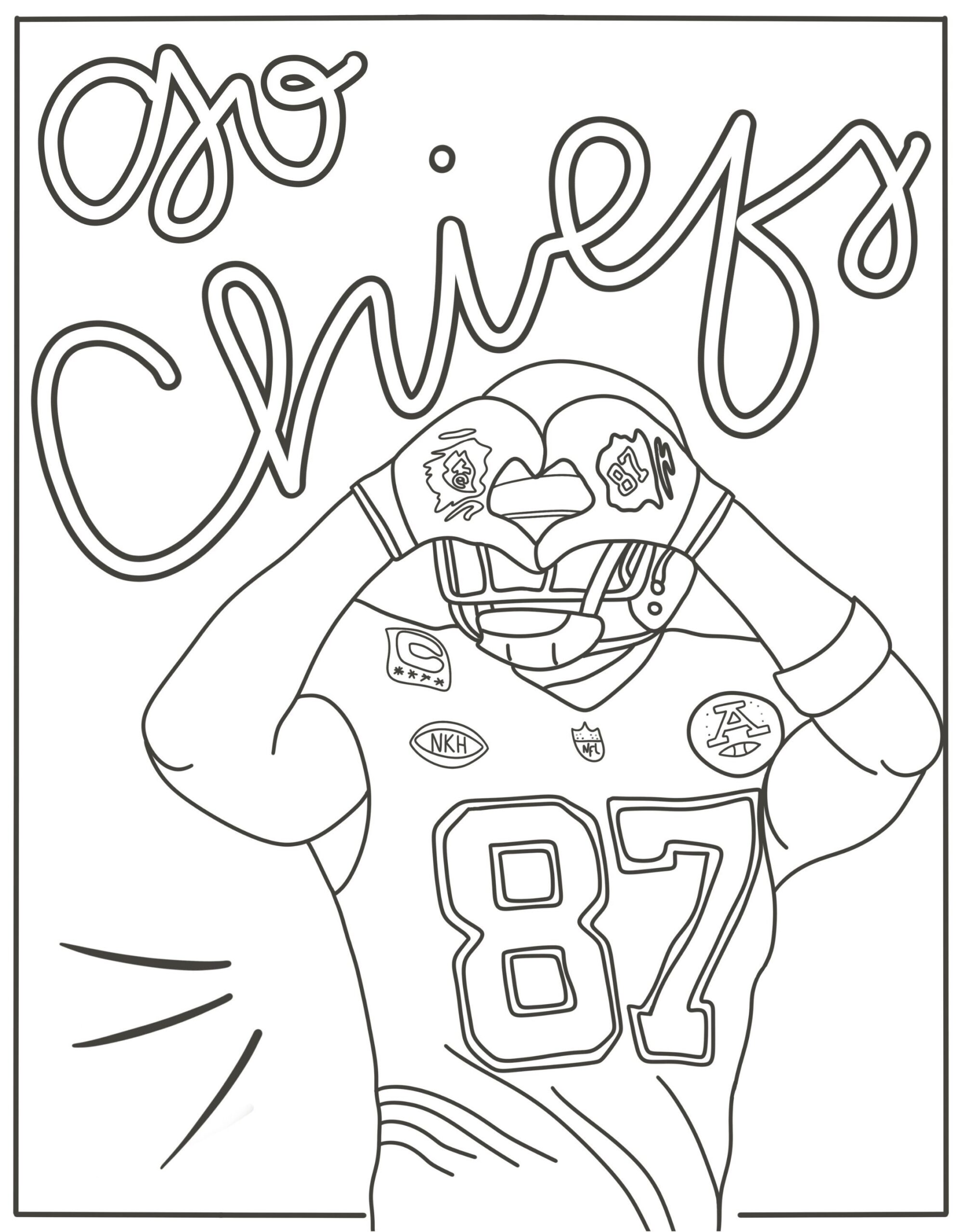 Super Bowl Coloring Pages Etsy