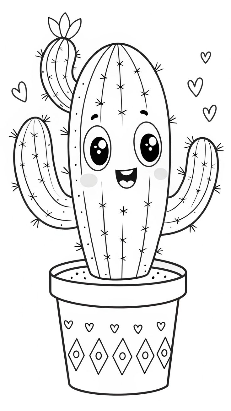 cactus coloring page
