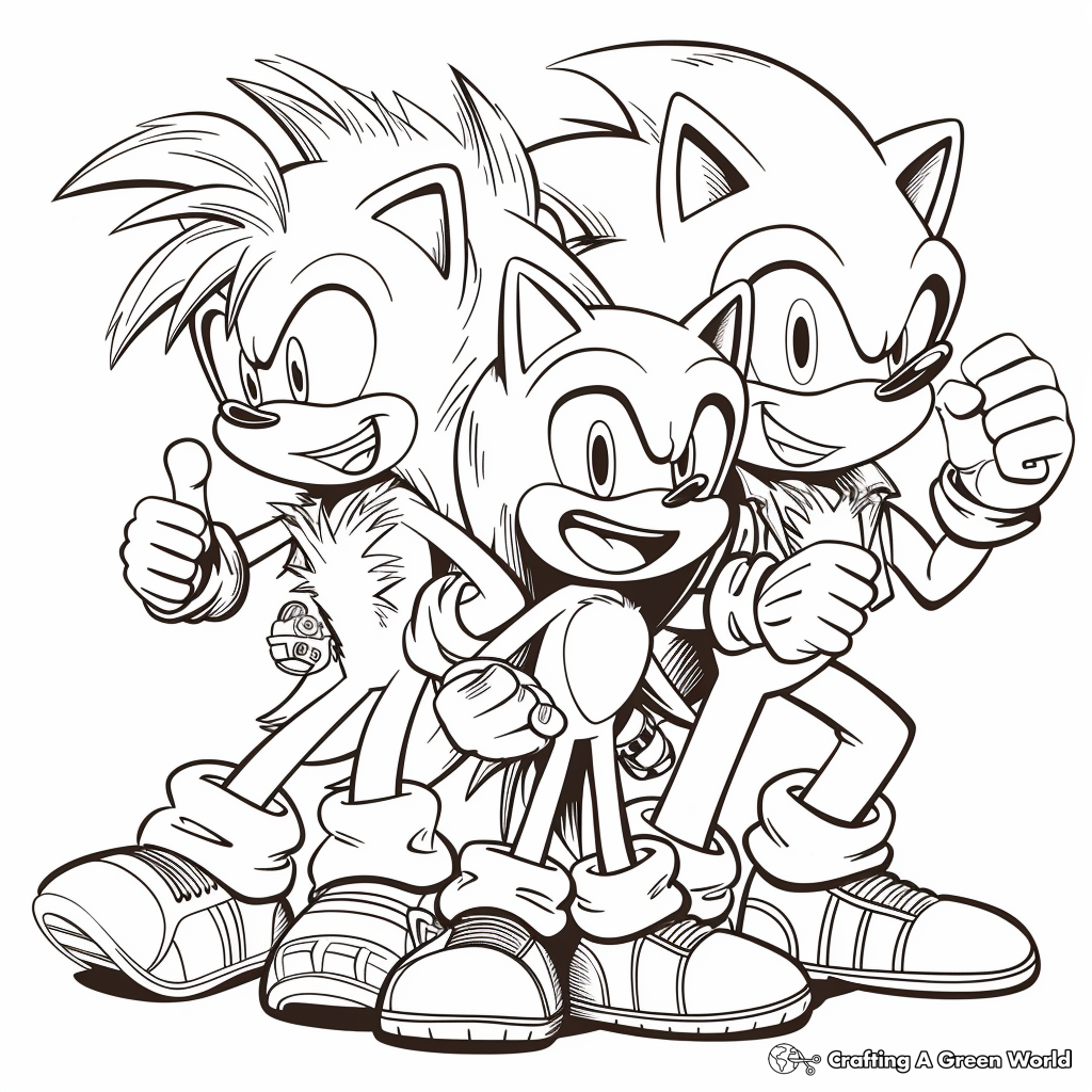 Super Sonic 2 Coloring Pages Free Printable 