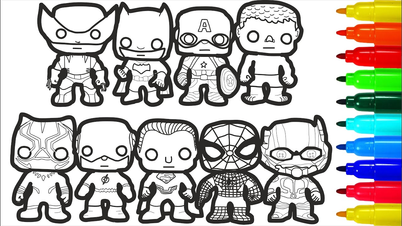 superhero coloring page