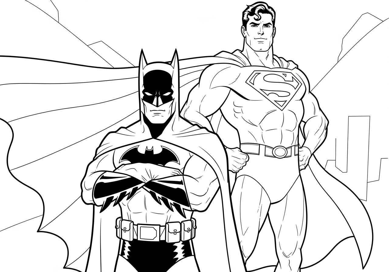 Superman Batman Coloring Pages Printable Fun For Kids Diy magazine Superman Batman Coloring Pages Printable Fun For Kids Diy magazine