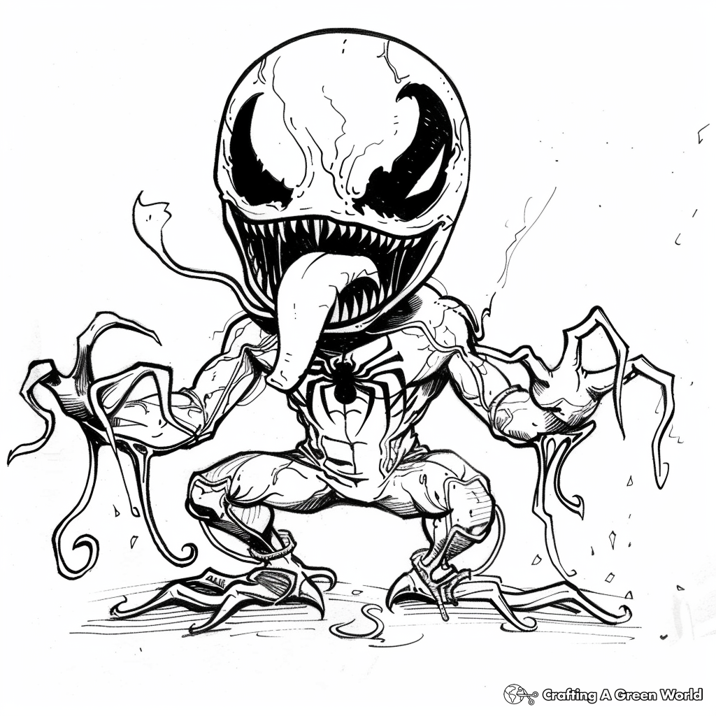 Symbiote Coloring Pages Free Printable 