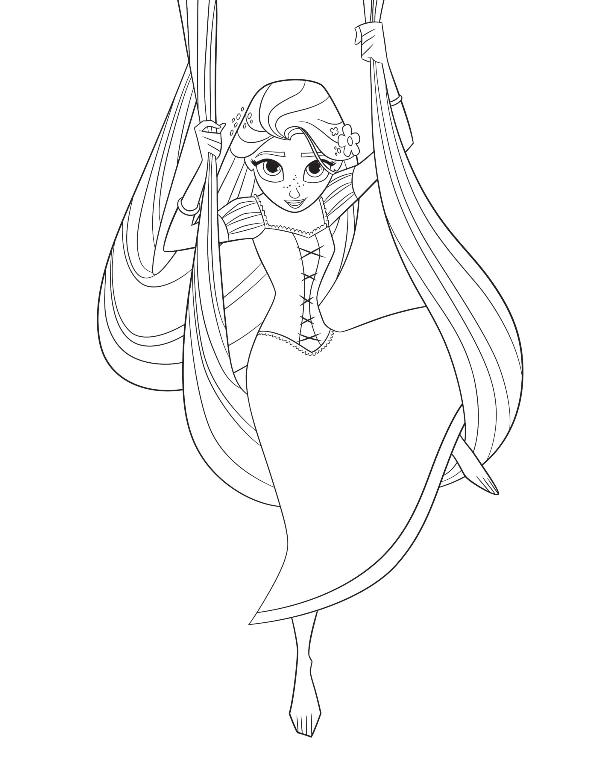 rapunzel coloring pages