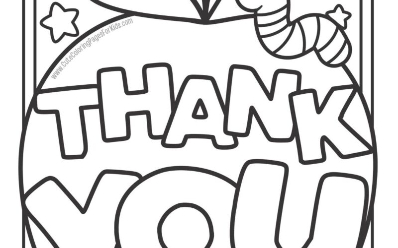 Teacher Appreciation Coloring Pages FREE Printable PDF Downloads Cute Coloring Pages For Kids