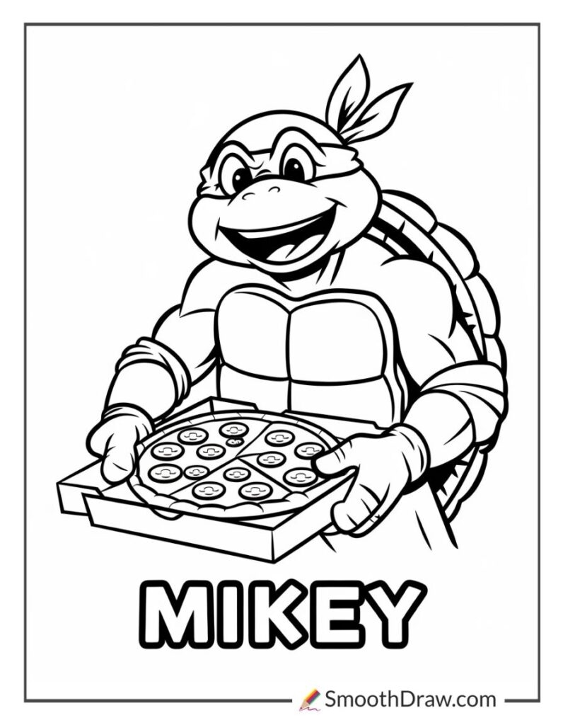 Teenage Mutant Ninja Turtle Coloring Pages Smooth Draw