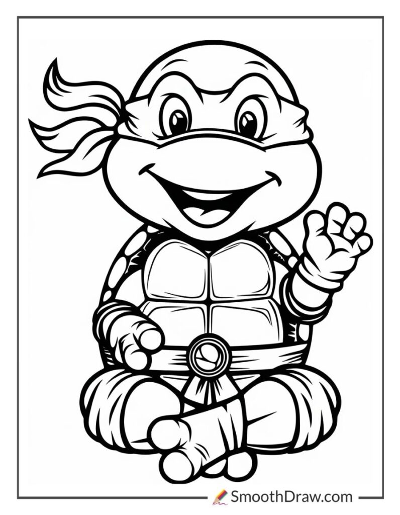 Teenage Mutant Ninja Turtle Coloring Pages Smooth Draw