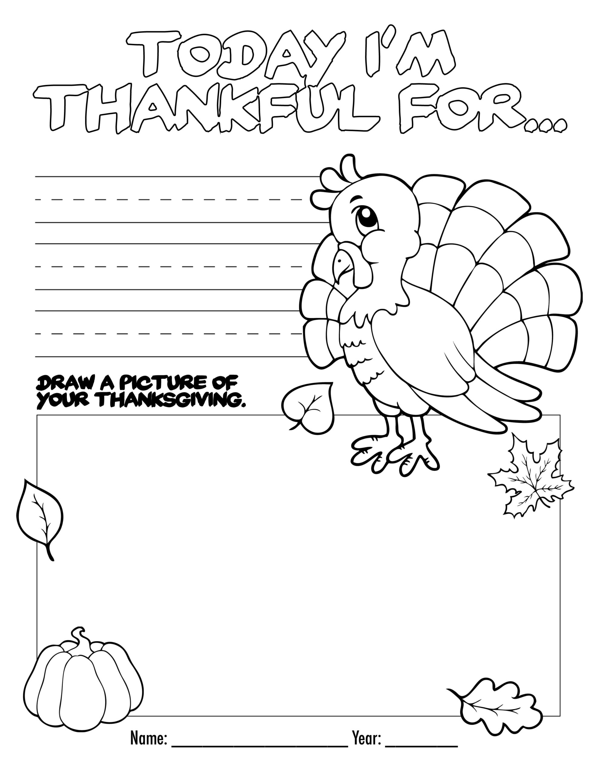free coloring pages thanksgiving