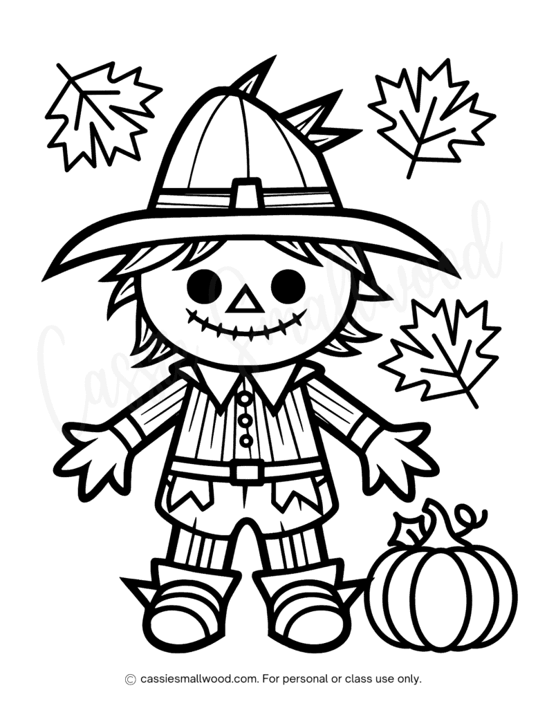 THE BEST Scarecrow Coloring Pages Cassie Smallwood