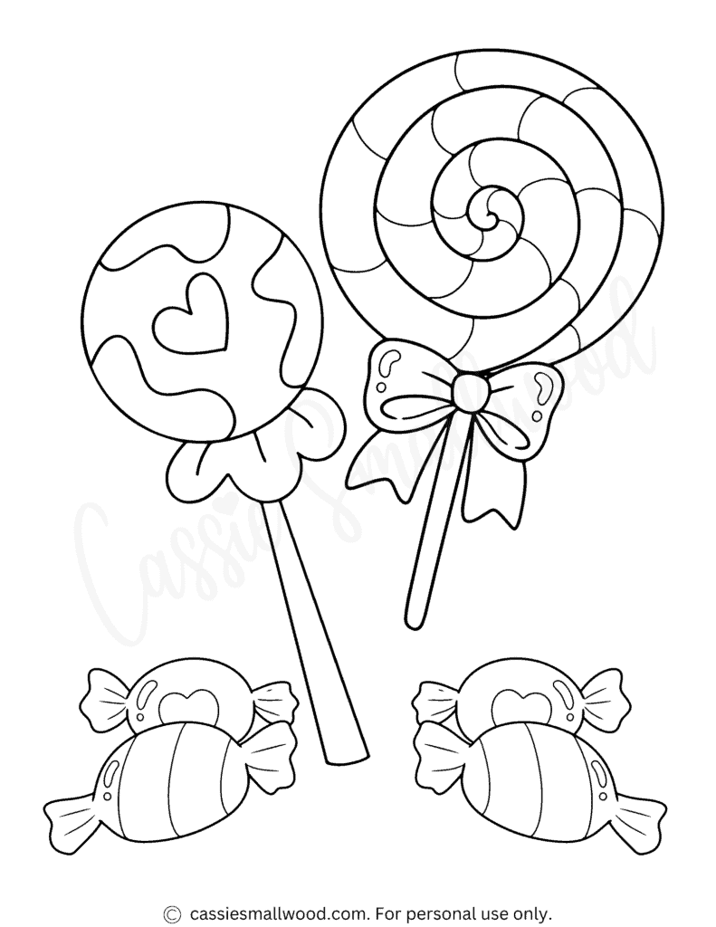 THE CUTEST Candy Coloring Pages Cassie Smallwood