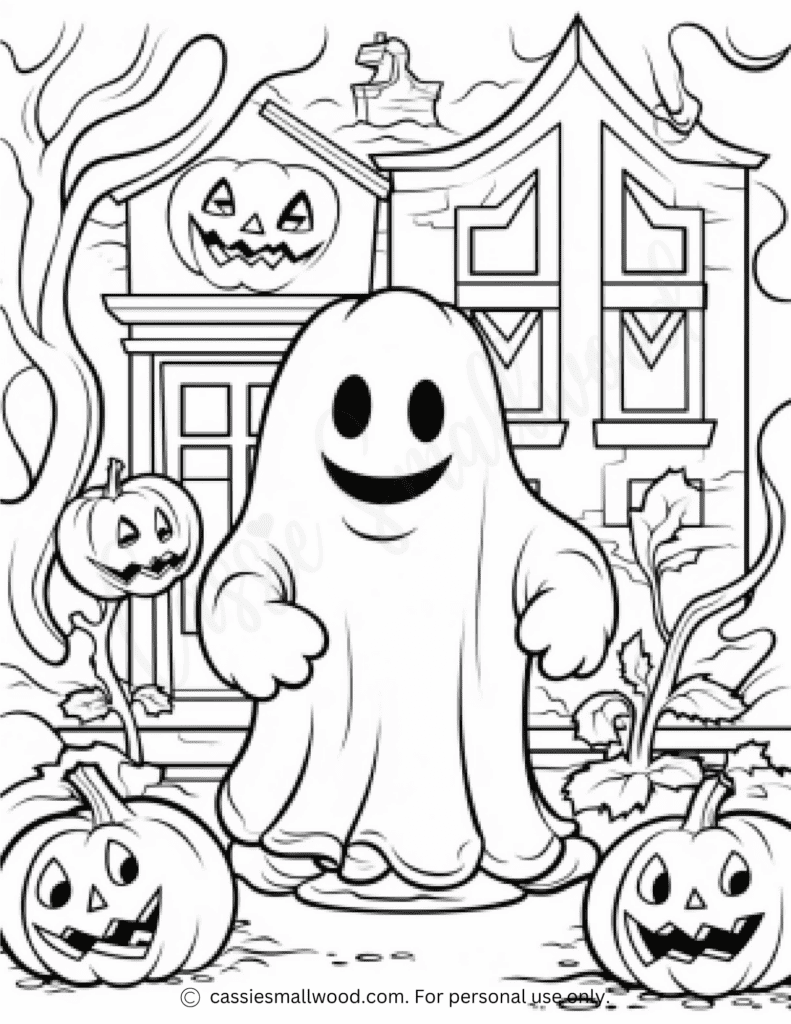 THE CUTEST Ghost Coloring Pages Cassie Smallwood THE CUTEST Ghost Coloring Pages Cassie Smallwood