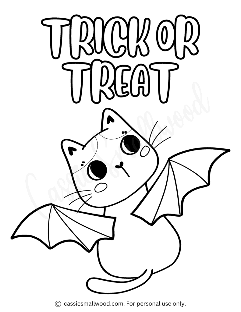 halloween cat coloring pages