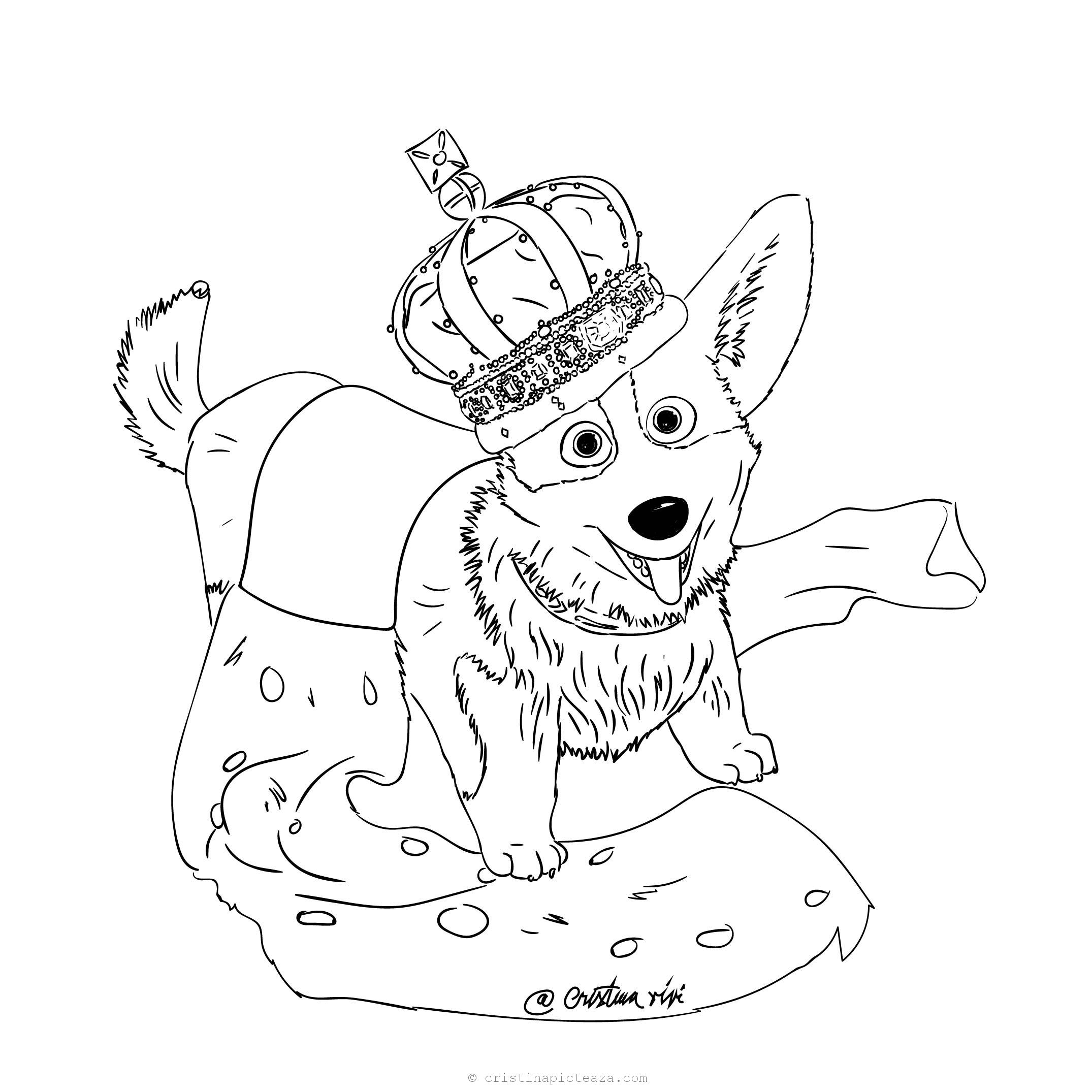 corgi coloring pages