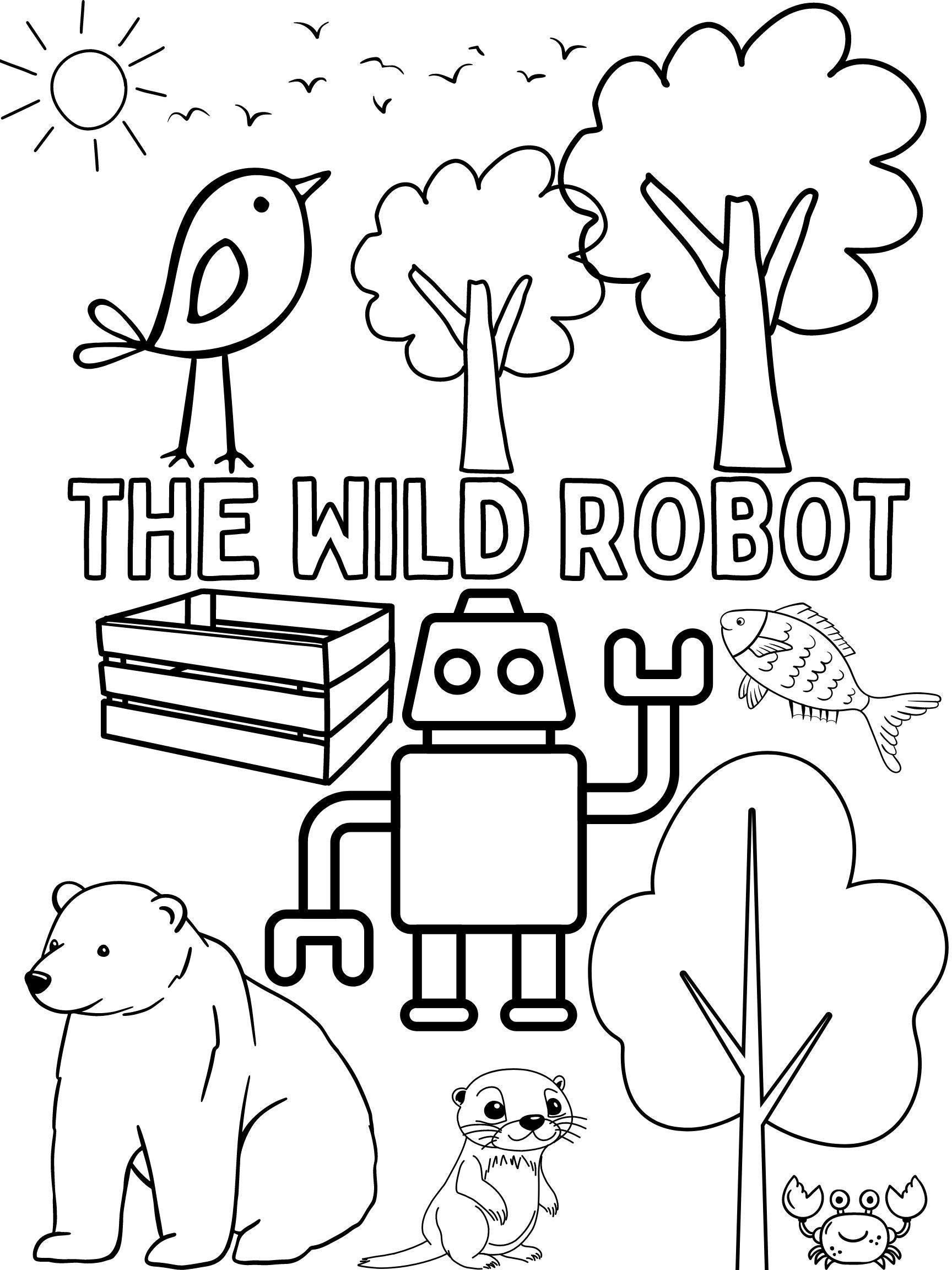 wild robot coloring page