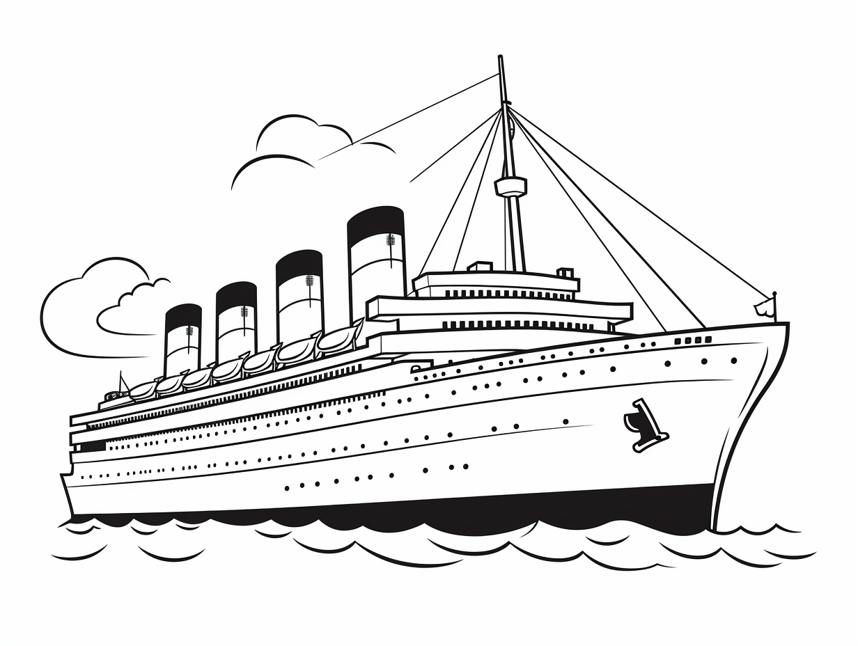 Titanic Coloring Page For Download Coloring Page