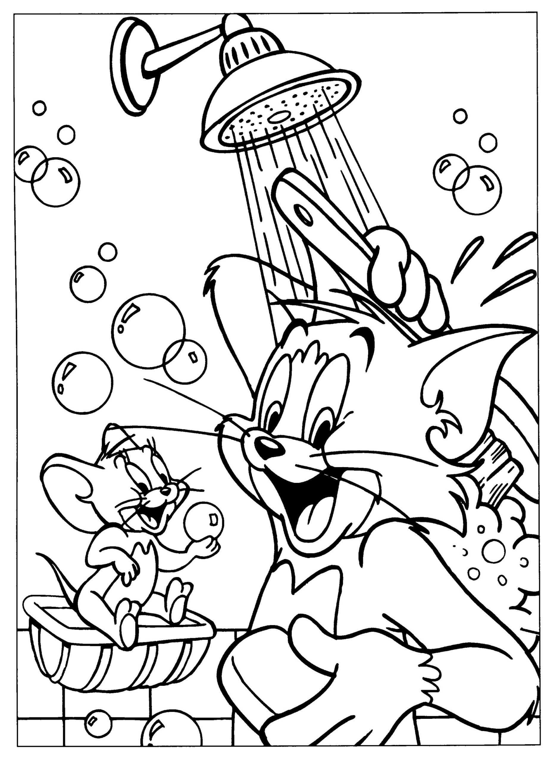 Tom And Jerry Coloring Pages Etsy